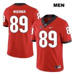 Men's Georgia Bulldogs NCAA #89 Charlie Woerner Nike Stitched Red Legend Authentic College Football Jersey HFL2654PZ